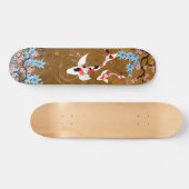 Koi Pond - Holz - Japanisches Design Skateboard (Horizontal)