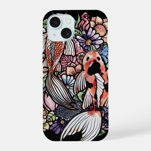 Koi Pond iPhone 15 Hülle (Rückseite)