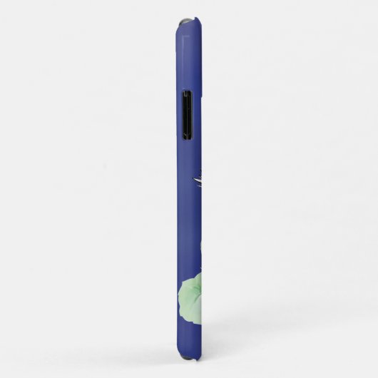 Koi Pond - iPhone Case mit blauem Hintergrund (Hinten/Rechts)