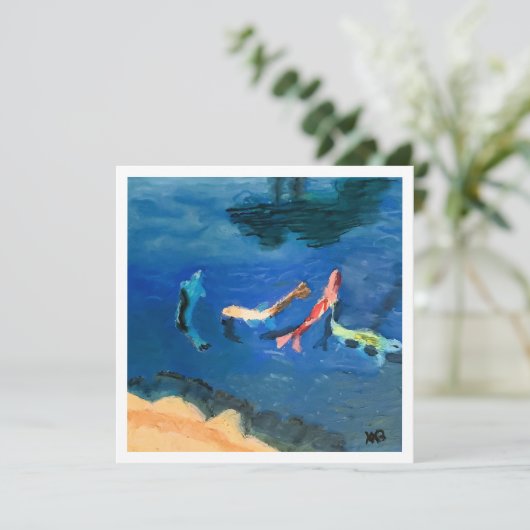 Koi Pond Karte (Stehend Vorderseite)