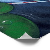 Koi Pond Mermaid Fantasy Art Print Poster (Ecke)