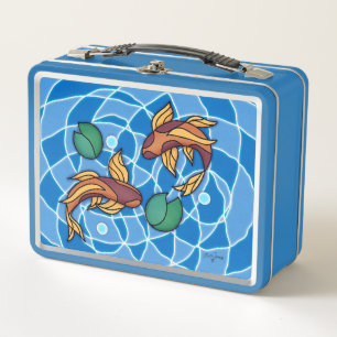 Koi Pond Metall Brotdose