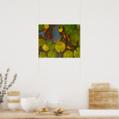 Koi Pond mit Lilienpolster und kleinen Fischen Poster (Küche)