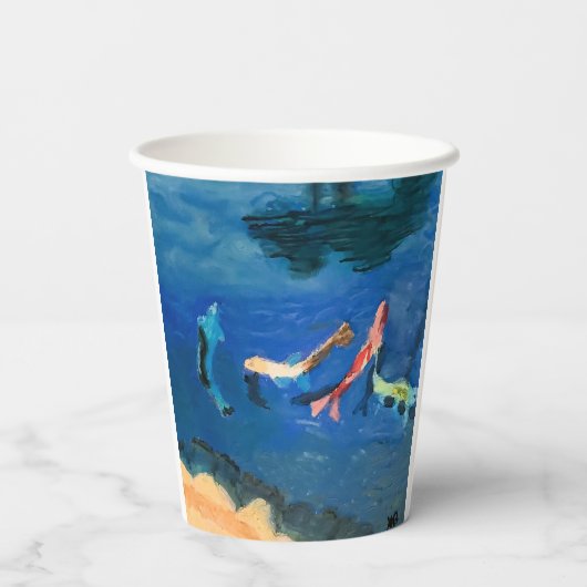 Koi Pond Pappbecher (Rückseite)