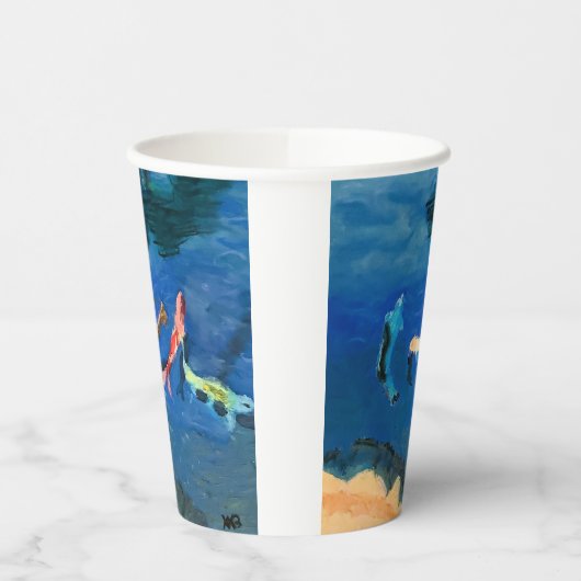 Koi Pond Pappbecher (Links)