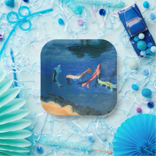 Koi Pond Pappteller (Party)