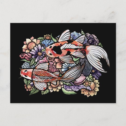 Koi Pond Postkarte (Vorderseite)