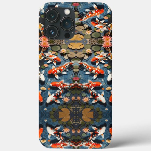 Koi Pond Roman Mosaic Style Design Case-Mate iPhone Hülle (Rückseite)