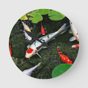 Koi Pond Runde Wanduhr