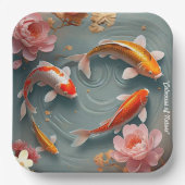"Koi Pond Sanctuary" Pappteller (Vorderseite)