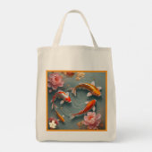 "Koi Pond Sanctuary" Tragetasche (Rückseite)