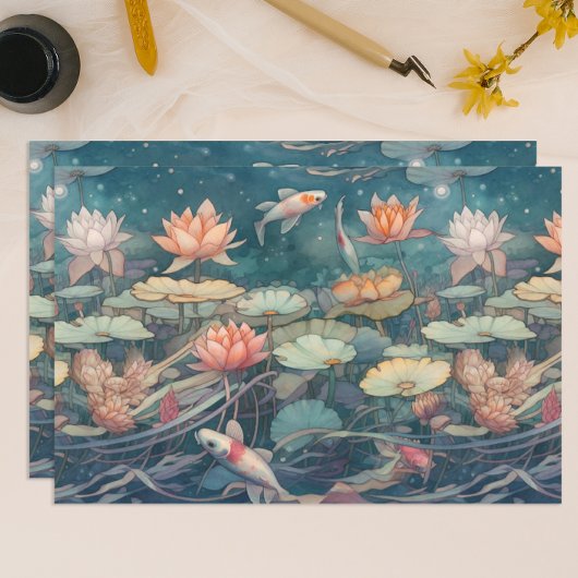 Koi Pond Seidenpapier