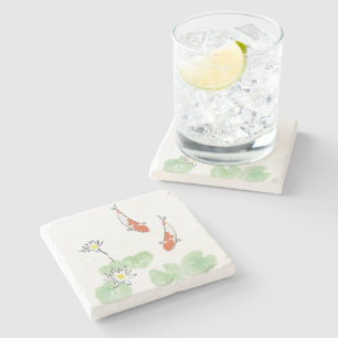 Koi Pond Stone Untersetzer