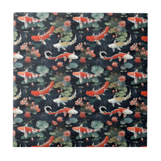 Koi Pond Tile Fliese (Vorderseite)