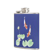 Koi Pond Vinyl Wrapped Flask Flachmann (Links)