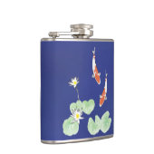 Koi Pond Vinyl Wrapped Flask Flachmann (Rechts)