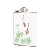Koi Pond Vinyl Wrapped Flask Flachmann (Links)