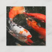 Koi Pond Water Feature Contractor Quadratische Visitenkarte (Rückseite)