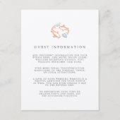 Koi Pond Wedding Guest Information Begleitkarte (Vorderseite)