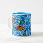 Koi Pond Zweifarbige Tasse (Vorderseite Links)