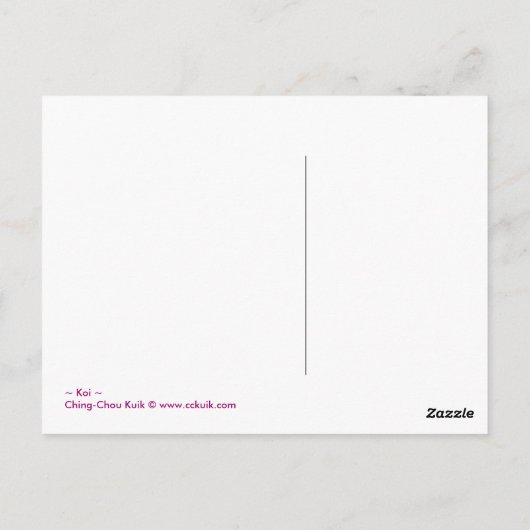 Koi - Postkarte (Rückseite)