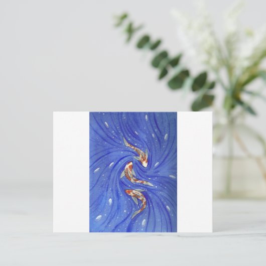 Koi Postkarte (Stehend Vorderseite)