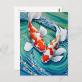Koi Postkarte (Vorne/Hinten)