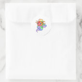 Koi Rainbow Runder Aufkleber (Tasche)