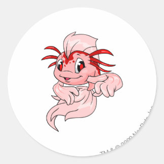 Koi Red Runder Aufkleber