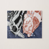 Koi (rot und schwarz) puzzle (Horizontal)