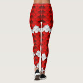 Koi (rot/Weiß) Meerjungfrau-Skala Leggings (Rückseite)