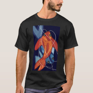 Koi - roter Fisch blauer Fisch, Fischfreunde T-Shirt