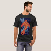 Koi - roter Fisch blauer Fisch, Fischfreunde T-Shirt (Vorne ganz)