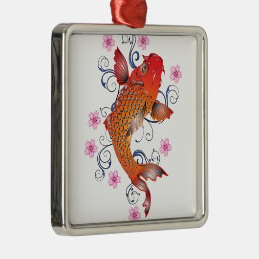 Koi Silbernes Ornament (Rechts)
