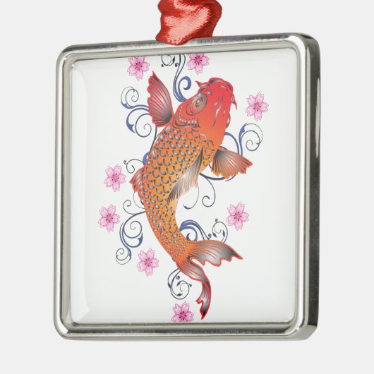 Koi Silbernes Ornament (Links)
