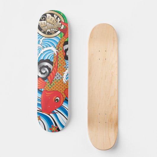 Koi Skate-Spritzen Skateboard (Vorderseite)