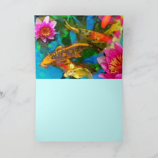 Koi-Spiel, Koi-Grußkarten Karte (Innenseite)