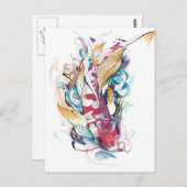 Koi spielen postkarte (Vorne/Hinten)
