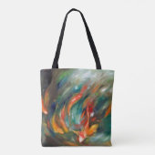 Koi Storm - Custom All-Over-Print Tote Bag Tasche (Rückseite)