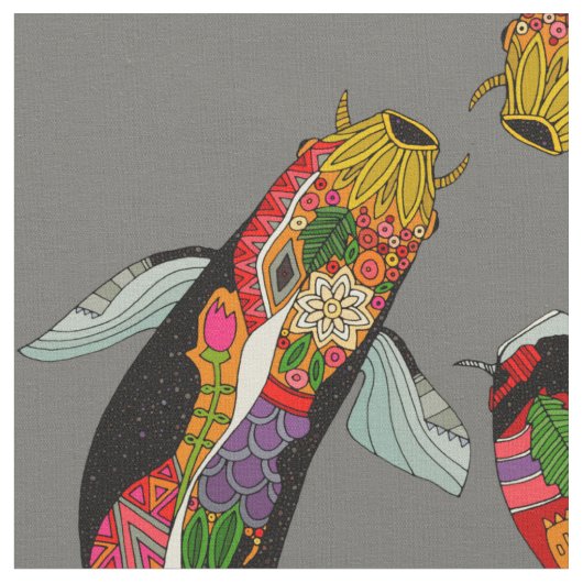 koi Sturm Stoff (Nahaufnahme)