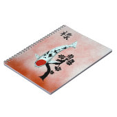 Koi Tancho Chinese Jade Wohlstand Notizblock (Linke Seite)
