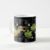 Koi Tasse schwarz (Vorderseite Links)