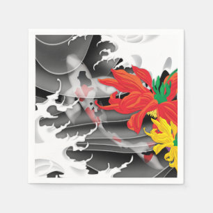 Koi Tätowierung: Traditioneller Japaner-Entwurf Serviette