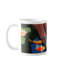 Koi Tätowierungs-Lilien-Teich-Tasse links