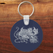 Koi Tattoo Button Schlüsselanhänger (Vorderseite)