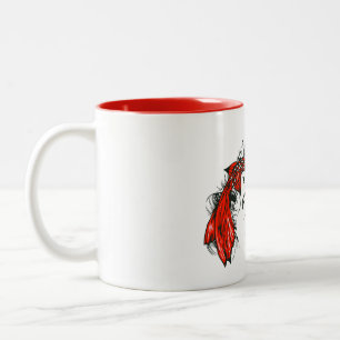 Koi tattoo fish style old school zweifarbige tasse