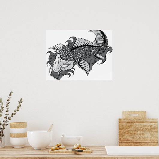 Koi Tattoo - Poster (Küche)
