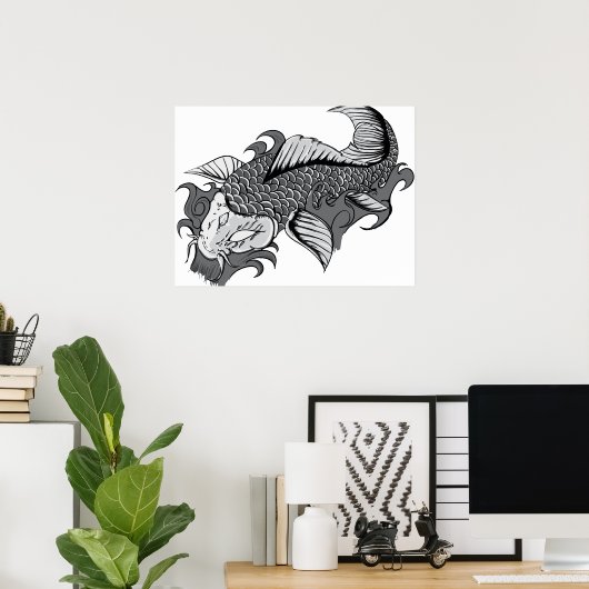 Koi Tattoo - Poster (Heimbüro)
