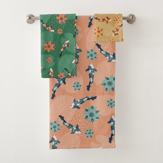 Koi-Teich Badhandtuch Set (Insitu)