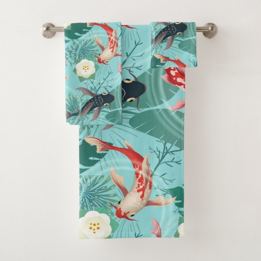 Koi-Teich Badhandtuch Set (Insitu)